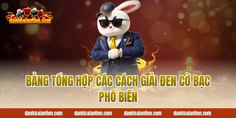 Bảng tổng hợp các cách giải đen cờ bạc phổ biến